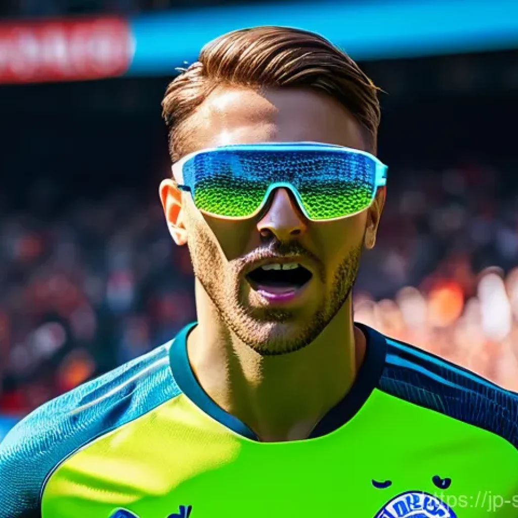 축구 관련 주제로 창업 성공 사례 - **Prompt 1: Immersive XR/AR Stadium Experience**
    A thrilling, high-energy scene inside a modern,...