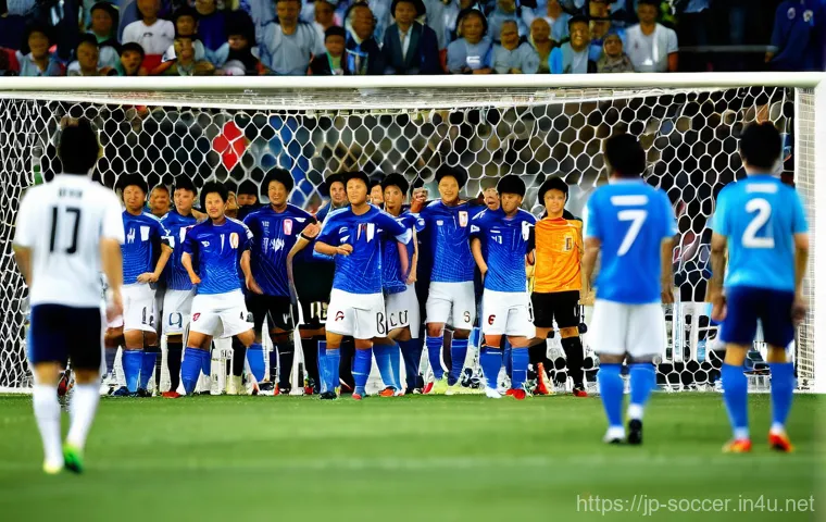 축구 국제 대회 일정 - **Prompt:** A dynamic, high-energy illustration of the Japanese national football team in action on ...