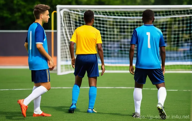 축구 팀워크 훈련법 - **"Revolutionizing Strategy with Data Visualization":**
    Inside a futuristic and modern football ...